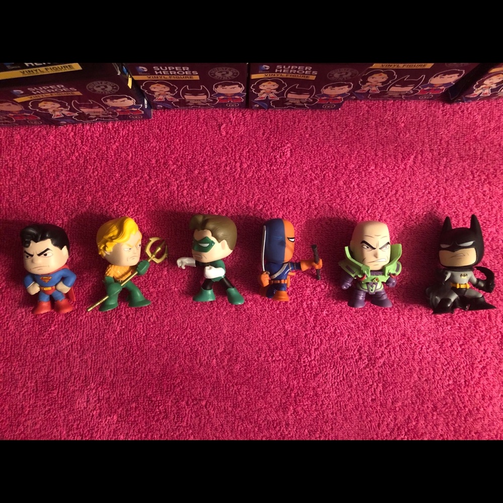 Six NIB DC Comics Super Heroes Figures.